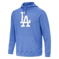 thumbnail image 1 of Men's Antigua Heather Royal Los Angeles Dodgers Cloud Pullover Hoodie, 1 of 1