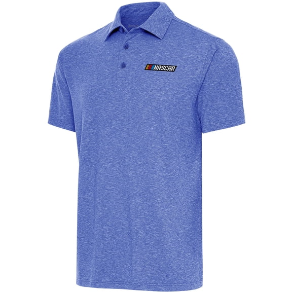 Men's Antigua  Heather Royal NASCAR Par Polo