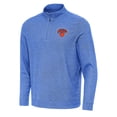 thumbnail image 1 of Men's Antigua Heather Royal New York Knicks Subtle Quarter-Zip Sweatshirt, 1 of 1