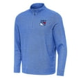 thumbnail image 1 of Men's Antigua Heather Royal New York Rangers Subtle Quarter-Zip Sweatshirt, 1 of 1
