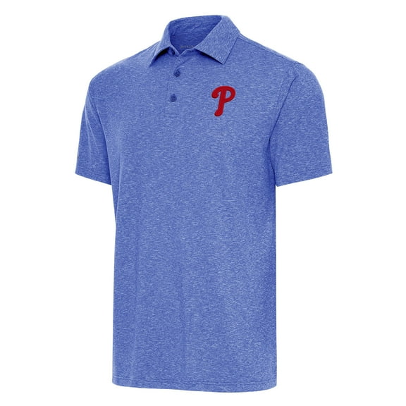 Men's Antigua Heather Royal Philadelphia Phillies Big & Tall Par 3 Polo