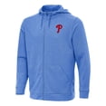 thumbnail image 1 of Men's Antigua Heather Royal Philadelphia Phillies Effortless Full-Zip Hooded Jacket, 1 of 1