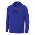thumbnail image 1 of Men's Antigua Heather Royal Philadelphia Phillies Spikes Quarter-Zip Pullover Hoodie, 1 of 1