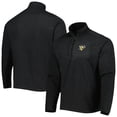 thumbnail image 1 of Men's Antigua Heathered Black Pittsburgh Penguins Course Quarter-Zip Jacket, 1 of 4