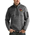 thumbnail image 1 of Men's Antigua Heathered Charcoal Illinois State Redbirds Fortune Quarter-Zip Pullover Jacket, 1 of 1