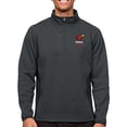 thumbnail image 1 of Men's Antigua Heathered Charcoal Illinois Tech Scarlet Hawks Course Quarter-Zip Pullover Top, 1 of 1