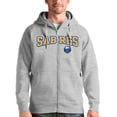 thumbnail image 1 of Men's Antigua Heathered Gray Buffalo Sabres Wordmark Victory Full-Zip Hoodie, 1 of 1