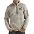 thumbnail image 1 of Men's Antigua Heathered Gray Calgary Roughnecks Fortune Half-Zip Pullover Jacket, 1 of 1