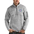thumbnail image 1 of Men's Antigua Heathered Gray Chicago Fire Logo Fortune Quarter-Zip Pullover Jacket, 1 of 1