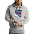 thumbnail image 1 of Men's Antigua Heathered Gray New York Rangers Logo Victory Pullover Hoodie, 1 of 1