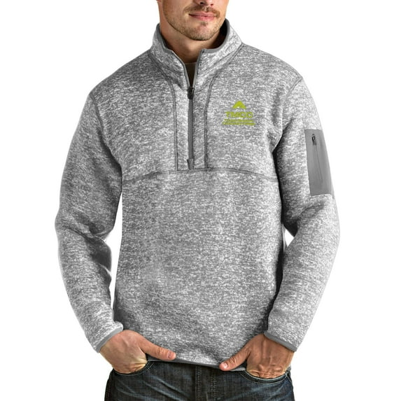 Men's Antigua Heathered Gray Truckee Meadows Community College Fortune Quarter-Zip Jacket