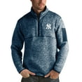 thumbnail image 1 of Men's Antigua Heathered Navy New York Yankees Fortune Half-Zip Sweater, 1 of 1