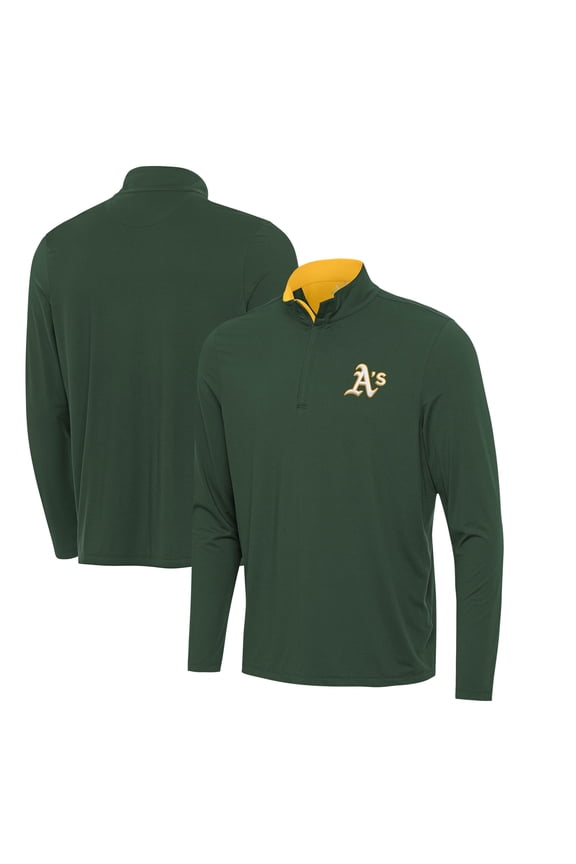 Men's Antigua  Hunter Green Athletics Content Quarter-Zip Top