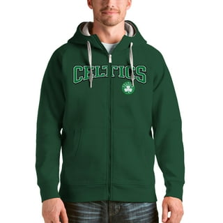 Men's Boston Celtics Fanatics Branded Black/Kelly Green Colorblock Wordmark  Pullover Hoodie