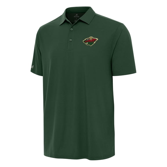 Men's Antigua Hunter Green Minnesota Wild Era Polo