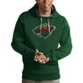 thumbnail image 1 of Men's Antigua Hunter Green Minnesota Wild Logo Victory Pullover Hoodie, 1 of 1