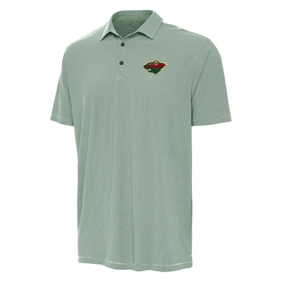 Men's Antigua Hunter Green Minnesota Wild Twine Polo