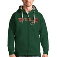 thumbnail image 1 of Men's Antigua Hunter Green Minnesota Wild Wordmark Victory Full-Zip Hoodie, 1 of 1