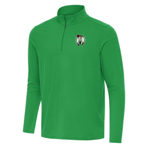 Men's Antigua Kelly Green Boston Celtics Intent Quarter-Zip Top