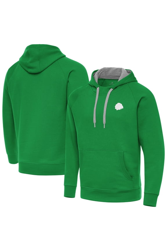 Men's Antigua Kelly Green Chicago Blackhawks St. Patrick's Day Victory Pullover Hoodie