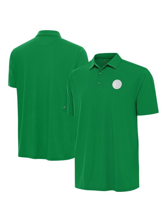 Men's Antigua Kelly Green Golden State Warriors St. Patrick's Day-Era Polo