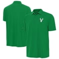 thumbnail image 1 of Men's Antigua Kelly Green Milwaukee Bucks St. Patrick's Day-Era Polo, 1 of 4