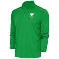 thumbnail image 1 of Men's Antigua  Kelly Green New York Knicks Shamrock Tribute Quarter-Zip Pullover Top, 1 of 1