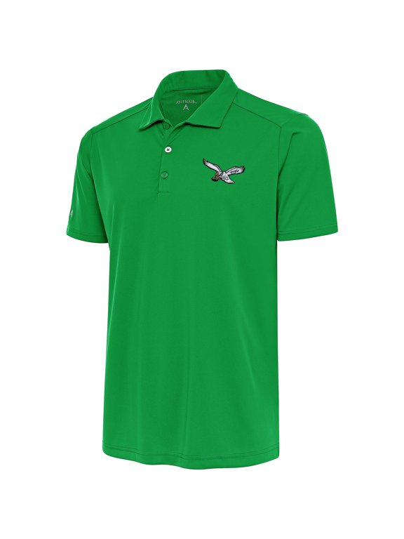 Men's Antigua Kelly Green Philadelphia Eagles Throwback Logo Legacy Pique Polo