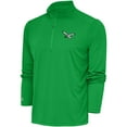 thumbnail image 1 of Men's Antigua Kelly Green Philadelphia Eagles Throwback Logo Tribute Quarter-Zip Pullover Top, 1 of 1