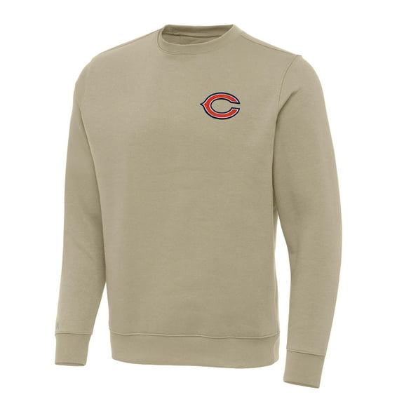 Men's Antigua Khaki Chicago Bears Victory Pullover Sweatshirt