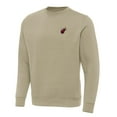 thumbnail image 1 of Men's Antigua Khaki Miami Heat Victory Crewneck Pullover Sweatshirt, 1 of 1