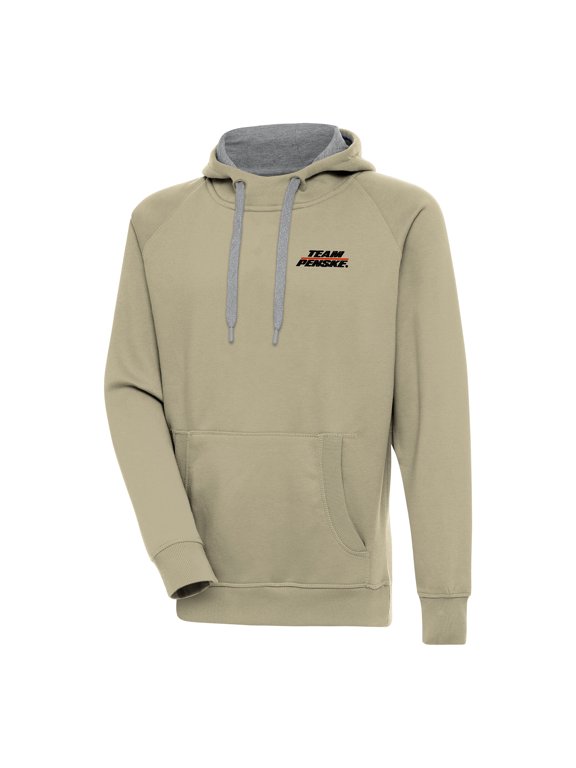 Men's Antigua Khaki Team Penske Victory Pullover Hoodie
