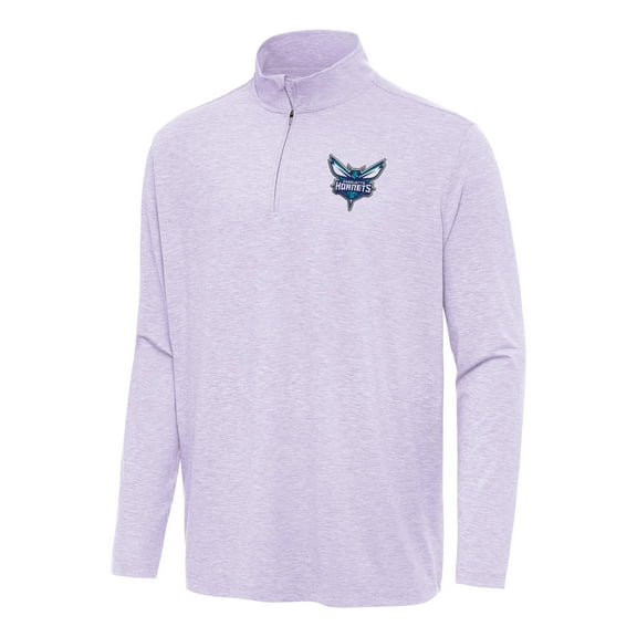 Men's Antigua Lavender Charlotte Hornets Hunk Quarter-Zip Top