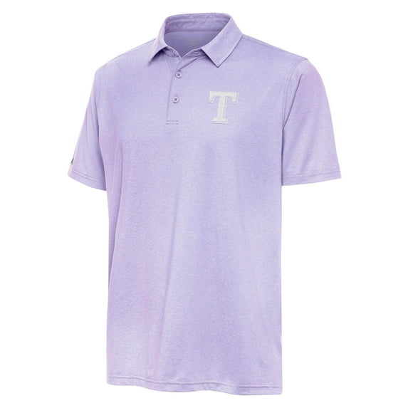 Men's Antigua Lavender Texas Rangers Par 3 Polo