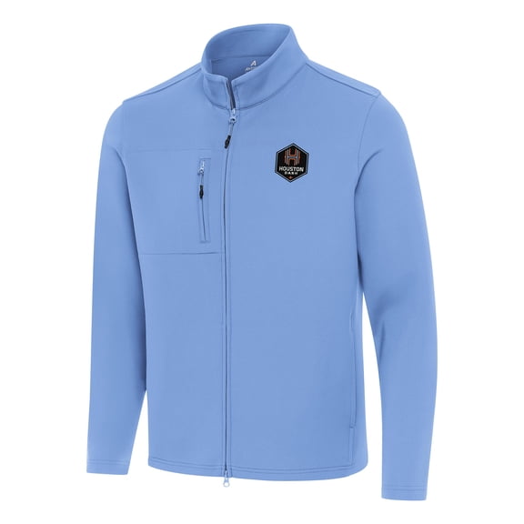 Men's Antigua Light Blue Houston Dash Objection Full-Zip Jacket