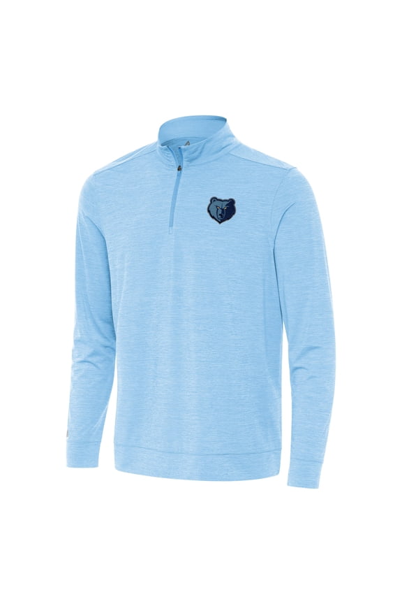 Men's Antigua Light Blue Memphis Grizzlies Bright Quarter-Zip Top