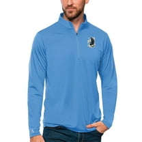 Men's Antigua Light Blue Minnesota United FC Tribute Quarter-Zip Pullover Top