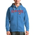 thumbnail image 1 of Men's Antigua Light Blue Texas Rangers Team Logo Victory Full-Zip Hoodie, 1 of 1