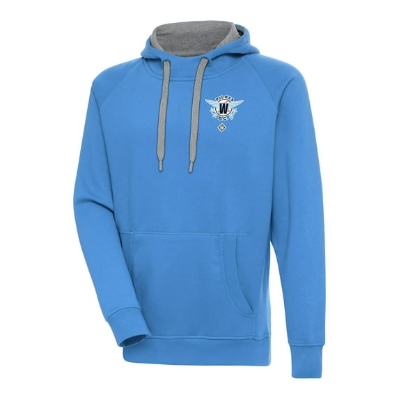 Men's Antigua Light Blue Washington Pilots Victory Pullover Hoodie