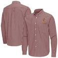 thumbnail image 1 of Men's Antigua Maroon Arizona State Sun Devils Ellis Woven Tri-Blend Long Sleeve Button-Down Shirt, 1 of 3