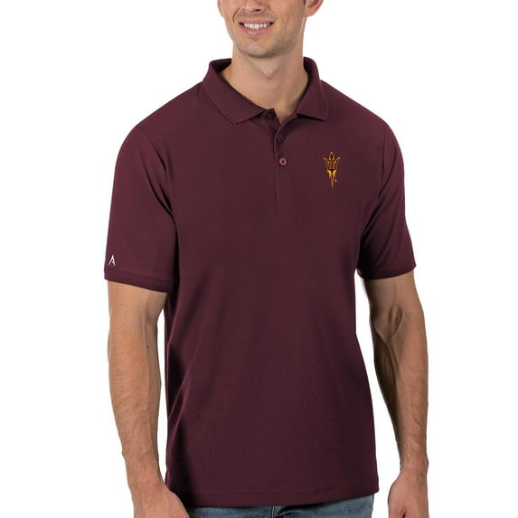 Men's Antigua Maroon Arizona State Sun Devils Legacy Pique Polo
