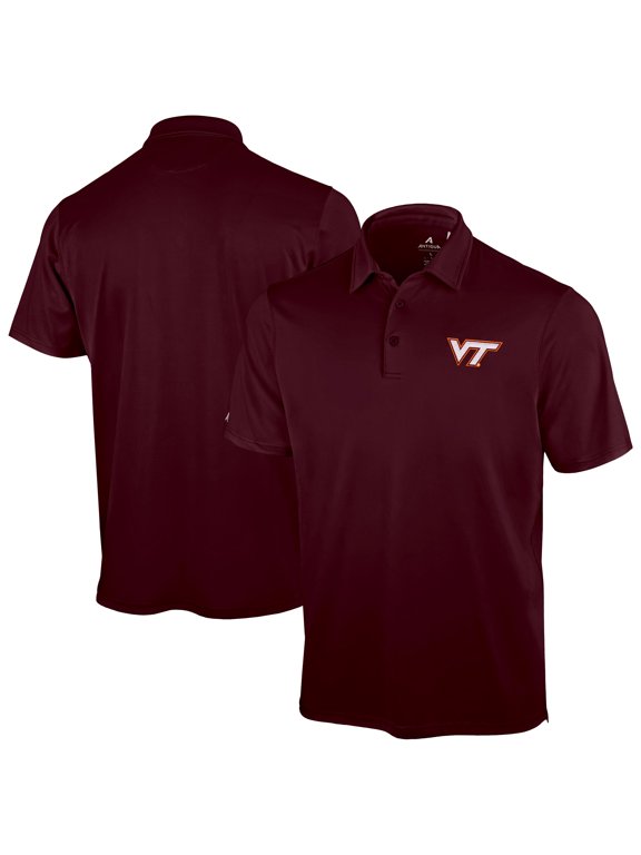 Men's Antigua Maroon Virginia Tech Hokies Unshakeable Solid Polo