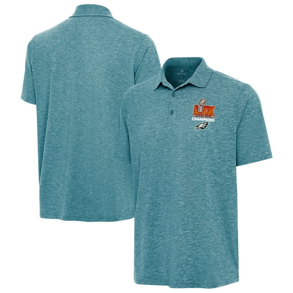 Men's Antigua Midnight Green Philadelphia Eagles Super Bowl LIX Champions Par 3 Polo