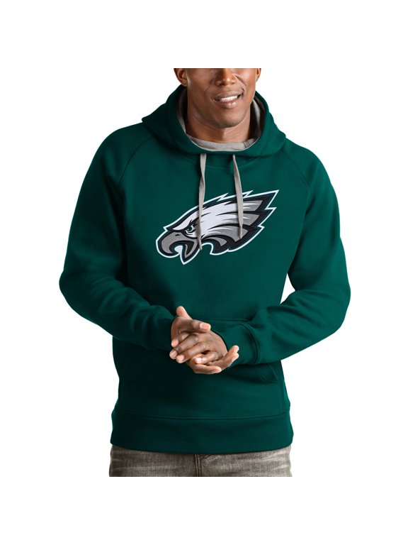 Men's Antigua Midnight Green Philadelphia Eagles Victory Pullover Hoodie