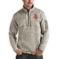 thumbnail image 1 of Men's Antigua Natural Houston Rockets Fortune Quarter-Zip Pullover Jacket, 1 of 1