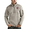 thumbnail image 1 of Men's Antigua Natural New York Knicks Fortune Quarter-Zip Pullover Jacket, 1 of 1