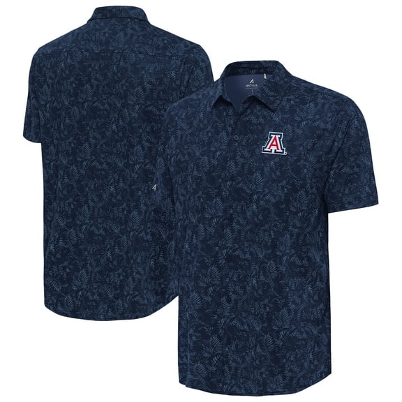 Men's Antigua Navy Arizona Wildcats Lush Button-Up Shirt