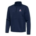 thumbnail image 1 of Men's Antigua Navy Arizona Wildcats Twist Quarter-Zip Pullover Jacket, 1 of 1