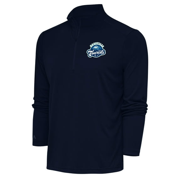 Men's Antigua Navy Asheville Tourists Tribute Quarter-Zip Pullover Top