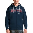 thumbnail image 1 of Men's Antigua Navy Atlanta Braves Team Logo Victory Full-Zip Hoodie, 1 of 1